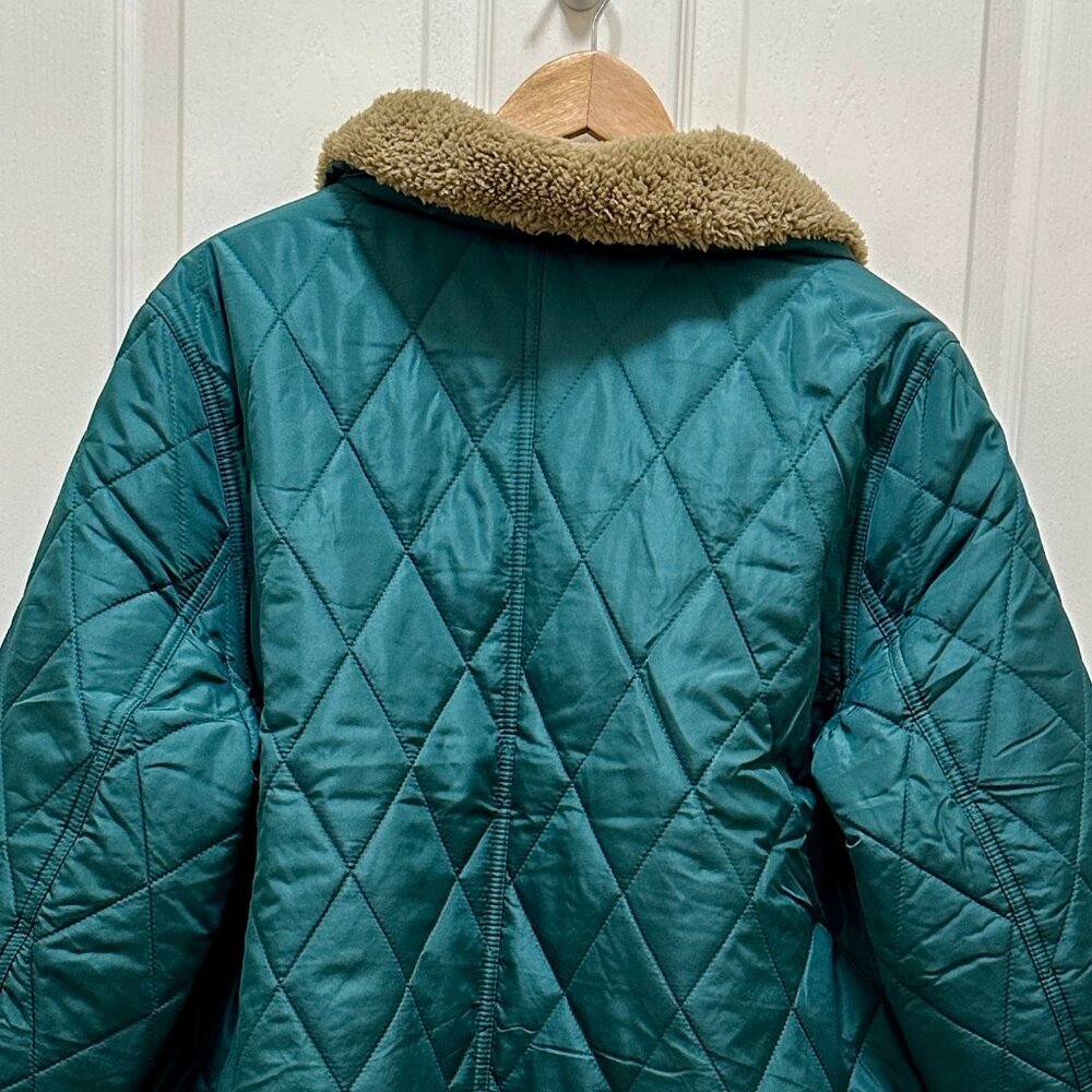 Weatherproof Women's Quilted Parka Jacket Coat Sherpa Lined Size M Green (NEW) - Picture 10 of 14